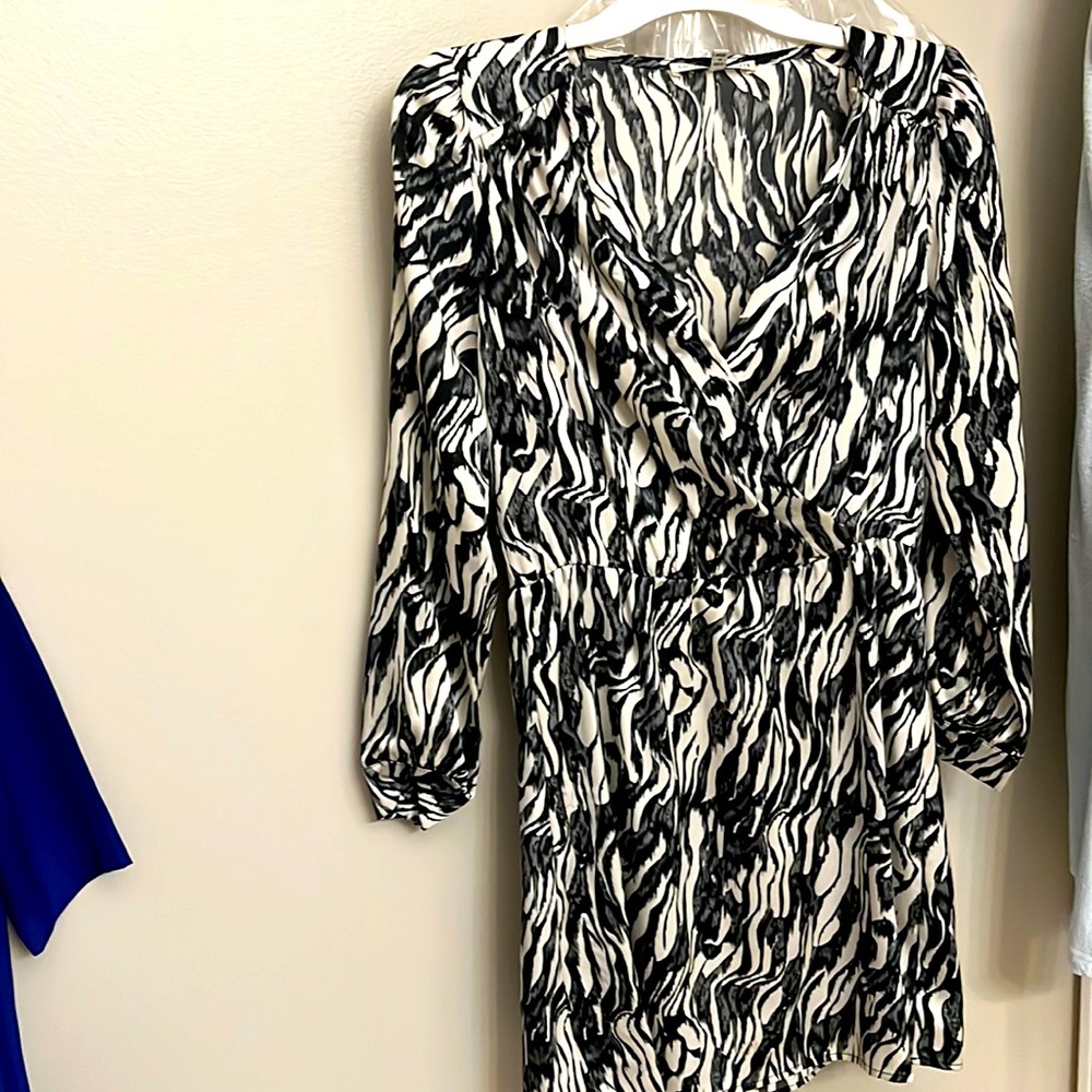 Soft satin print dress
